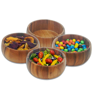 งานฝีมือที่สมบูรณ์แบบของชามไม้ธรรมชาติโดยแฟชั่นเรืองแสง - Product Image 4