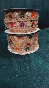 Colorful Floral <b>Embroidered</b> Lace Fabric With Intricate Pattern <b>Tulle</b> Trim for Luxury High-End Wedding Fashion Accessories - Product Image 6