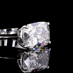 Anillo de Compromiso Solitario con Corte Brillante de 5.00 Ct, Chapado en Oro de 14K, con Certificado IGI, Anillo de Lujo para Mujer, Clásico - Product Image 1