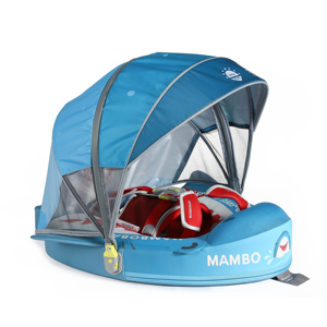 Flotador de Pecho para Bebé con Forma de Mandíbula de Tiburón 3D, No Inflable, con Toldo |   Flotador de Piscina con Diseño Oceánico para Bebés de 3 a 24 Meses - Product Image 1