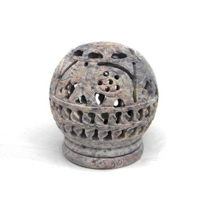 Bougeoir Sculpté Fine Sculpture Stéatite Stand Votive T Light Stand - Product Image 3