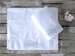 ผ้าเช็ดหน้า MS Luxury Embroidery Dobby Woven ผลิตจากผ้าฝ้ายตุรกี 100%  สามารถปรับแต่งและสั่งทำได้ตามต้องการสำหรับใช้ในบ้าน - Product Image 1