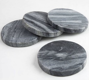 New Decorative 4pcs Resin with Brass Inlay Coaster Set For Cup Mug <b>Placemats</b> Epoxy Resin Drinking Tea Cup Coaster & Accessories - Product Image 2