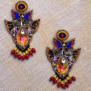 Pendientes de cuentas ligeros con diseño de loro hechos a mano para mujer, joyería festiva para fiestas al mejor precio, pendientes de cuentas - Product Image 4