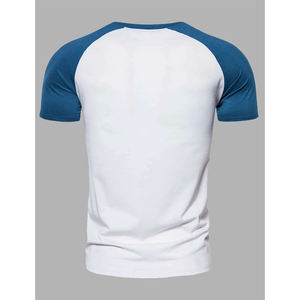 Camiseta de manga raglán para hombre alta calidad 100% algodón venta al por mayor logotipo personalizado impresión nueva moda verano camiseta transpirable cuello redondo - Product Image 2