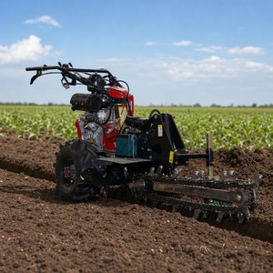 Zanjadora Agrícola Tipo Cadena, a Diésel, Manual, para Excavación de Tuberías de Riego en Huertos - Product Image 1