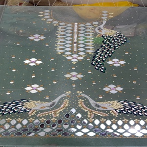 Dupatta-camisa de chifón tradicional árabe, traje de 2 piezas con bordado, Tila, Gota y piedra, moda saudita - Product Image 3