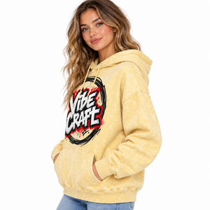Low Price <b>Women</b> Acid Wash <b>Hoodies</b> 2027 New Arrival Custom Design Breathable <b>Long</b> Sleeve Vintage Oversized Casual Pullover Hoodie - Product Image 2