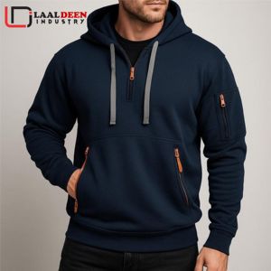 Sweat-shirt à capuche surdimensionné pour homme avec graphisme personnalisé, haute qualité, 100% coton, broderie, ourlet côtelé, épaules tombantes, logo frontal numérique - Product Image 4