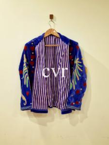 Chaqueta de terciopelo bordada a mano con cuello mandarín, manga larga, estampado floral, talla grande, para mujer, gruesa, con cierre de cremallera, para invierno - Product Image 4