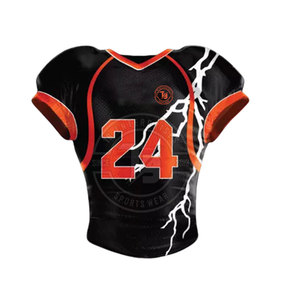 Maillot de football américain avec logo personnalisé en gros maillot court de grande taille respirant concevez votre propre maillot de football américain personnalisé - Product Image 1