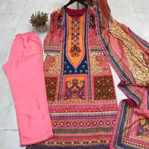 TOP DE DISEÑADOR CON PANTALON Y DUPATTA CON TRABAJO - Product Image 1