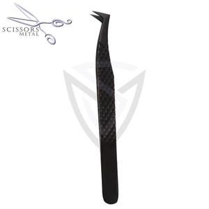 Pinzas Profesionales para Pestañas de 90 Grados con Logotipo Personalizado Gratuito, Acero Inoxidable, para Diestros, 6-8 cm, Punta de Agarre - Product Image 5