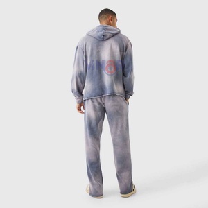 Chándal de Hombre de Alta Calidad con Lavado Ácido, Etiqueta Privada Personalizada, Chándal de Invierno con Capucha, Lavado Ácido Sólido, Cómodo y Suave - Product Image 5
