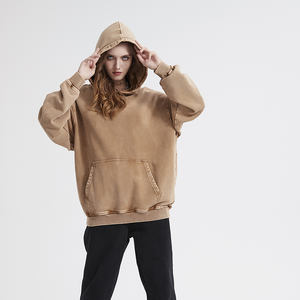 Sudaderas con capucha Vintage de gran tamaño para hombre, Sudadera con capucha desgastada para hombre, ropa de calle, jersey de lavado ácido, ropa informal holgada de algodón - Product Image 2