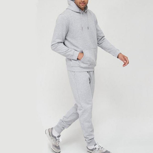 Unisex Tracksuit Set With <b>Hoodie</b> and Joggers Cotton Fleece 2 Piece Outfit Plain Blank Custom Logo Winter Warm Casual Sportswear - Product Image 1