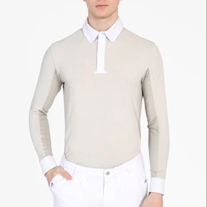 Camisa de Manga Larga Transpirable para Montar a Caballo, Capa Base Ecuestre Ligera y Elástica para Jinetes Profesionales, Logotipo Personalizado - Product Image 1
