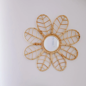 Top nouveau Design Antique rotin mur Salon miroir luxe salon décors à la maison avec personnalisé petit verre rond encadré miroir - Product Image 3