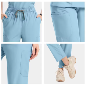 Tenues médicales unisexes en coton mélangé de haute qualité pour infirmières et médecins – En stock - Product Image 3