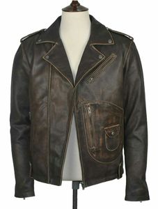 Gran oferta, chaqueta de cuero genuino para hombre, chaqueta de cuero ajustada para hombre, chaqueta personalizada con el último diseño - Product Image 6