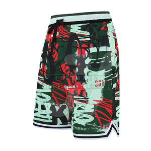 กางเกงขาสั้นบาสเก็ตบอลดีไซน์ใหม่ทำจากโพลีเอสเตอร์เอวสูงยืดได้ปิด100% สไตล์สตรีท - Product Image 2