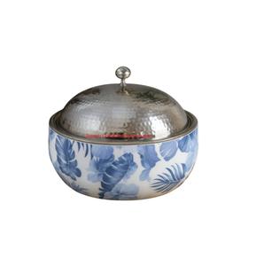 Handmade Mother Of Pearl Bone Inlay Hot Pot Casserole Decorative <b>Food</b> Serving Dish With Floral Pattern For Dining And Home Decor - Product Image 6