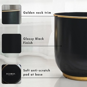 Maceta Negra Elegante para Decoración Moderna del Hogar, Ideal para Plantas de Interior, Esquinas de Sala de Estar, Decoración de Pasillos - Product Image 5