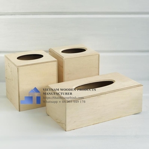 Boîte à mouchoirs en bois moderne, fabriquée à la main au Vietnam - Product Image 5
