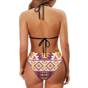 Nueva impresión Sexy Bikini Bragas de baño y sujetador Conjunto de bikini de 2 piezas hecho de 100% Spandex \ Nylon Bikini para mujeres en tarifa al por mayor - Product Image 5