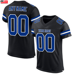 En différentes couleurs, uniforme de football imprimé avec logo personnalisé, maillot de football américain léger de haute qualité. - Product Image 1