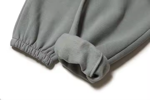 Pantalon de jogging décontracté uni, léger, taille mi-haute, coupe droite, avec bas élastique, coupe fuselée, ample, sans cordon de serrage - Product Image 3