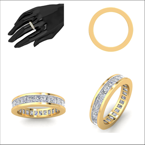 Bague classique en or 14 carats pour femme élégante 2Cts VS Clarity Lab Grown EF Diamond Luxurious Classic Jewelry - Product Image 2
