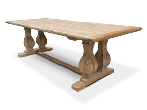 Table à manger moderne en bois massif carrée, style ferme, pour entrée, villa, utilisation à domicile, 4 à 10 places, meubles de salle à manger, hôtels, imperméable - Product Image 3