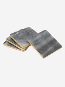 Ensemble de dessous-de-verre en marbre au design moderne, sous-verres en pierre naturelle, résistants à la chaleur, accessoires de protection de table - Product Image 6