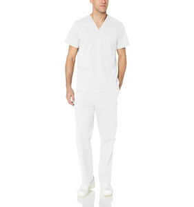 Ensemble de costumes de haute qualité unisexe pour hommes uniformes d'infirmière et de médecin avec logo personnalisé en couleurs unies gommages médicaux durables de grande taille - Product Image 3