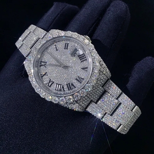 Designer Luxury Sapphire <b>Automatic</b> Mechanical Movement Watches Iced Out VVS Moissanite Watches for Men Wholesale - Product Image 4