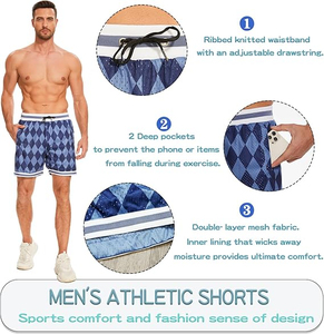 Custom Blank Mesh Streetwear Shorts Poliéster Hombres Fitness Shorts para hombres Entrenamiento Gimnasio Wear Hombres Shorts - Product Image 4