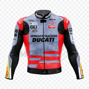 Fabio Di Giannantonio Gresini moto cuero de vaca/canguro cuero pista montar/carreras hecho a medida Hump Biker chaqueta CE armaduras - Product Image 1