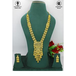 Ensembles de bijoux de mariage turc collier de fleurs bijoux plaqué or bijoux plaqué or 24k Dubai collier et bracelet ensemble indien - Product Image 1