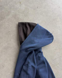 Sudadera con capucha doble en blanco de algodón 100% en línea, sudadera de gran tamaño personalizada de peso pesado, ropa informal recortada, sudaderas con capucha para hombre - Product Image 2