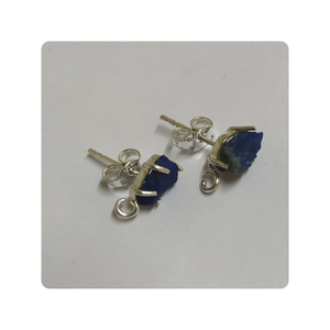 Grenat naturel brut avec connecteurs de pierres précieuses colorées par galvanoplastie en argent 925 avec montage sur lunette en argent - Product Image 4