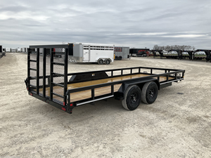 14FT 16FT 20FT 24FT 82x18 Heavy Duty Utility <b>Trailer</b> Tandem Axle Landscape <b>Trailer</b> with Square Tube Side Rails for Sale - Product Image 2