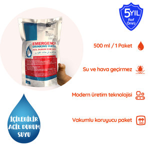 Emergency Water Survival Pouch Trusted Quality <b>Drinking</b> - Product Image 4