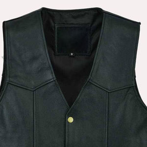 New <b>Men's</b> <b>Casual</b> Motorbike VEST / Motorcycle Cowhide Leather <b>Waistcoat</b> Vest Beautiful logo Waist Coat - Product Image 6