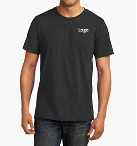 Custom High Quality Men's Plus Size Regular Fit Crewneck T-Shirt with Logo 100% Cotton Solid Pattern - Product Image 4