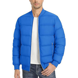 OEM Veste d'hiver slim à capuche en polyester personnalisée Veste matelassée imperméable à poches épaisses Manteau respirant à fermeture éclair - Product Image 1