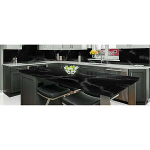 Corvo Black Unionstone <b>Artificial</b> Quartz Wall Application Composed of Quartz Crystal Modern Design Big Slab - Product Image 2