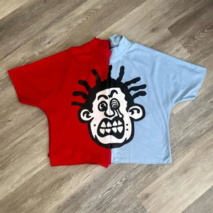 Vente en gros de t-shirt à manches courtes col rond personnalisable pour hommes 100% coton imprimé à la mode décontracté coupe ample tissu tissé - Product Image 6