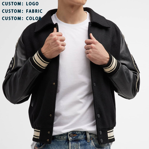 Abrigos informales de cuero de béisbol para hombre, nueva letra bordada, rompevientos holgado de Hip Hop, chaquetas de estilo americano - Product Image 4
