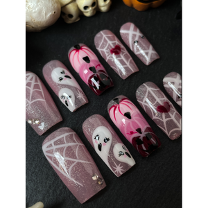 Decoraciones de Uñas Adhesivas con Diseño de Halloween, Estilo Glamoroso y Espeluznante - Product Image 2